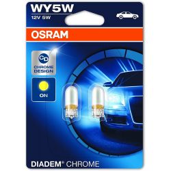 2x WY5W OSRAM DIADEM CHROME bombilla WY5W 2827DC-02B luces intermitentes casi invisibles cuando están inactivas en blister doble