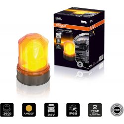 Segnalatore luminoso OSRAM LIGHT - Avvertimento a 360 °, ambra brillante, segnale lampeggiante omologato per camion