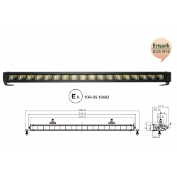 Barre led xenled - PROFIL RANGE 22 - 90W  - approved R112 and R10 - 21