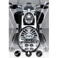 Faro Full LED Harley Davidson V-ROD del 2002 - CROMO - 60W - 3450Lms