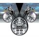 Full LED ADAPTIVE headlight Harley Davidson V-ROD from 2002 - CHROME - 60W - 3450Lms