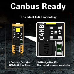 2 x 3-LED bulbs W5W super canbus 400lms xenled - gold