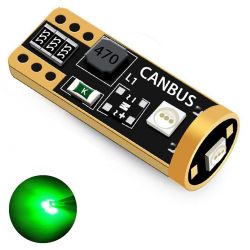 1 x 3-bulb W5W LED super canbus 104lms xenled - green