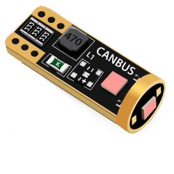 1 x 3-bulb W5W canbus led super 130lms xenled - pink