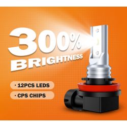 2 bombillas LED PSX24W - 1600lms - 1860 luces & V antiniebla LED