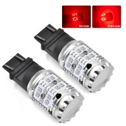 2x bulbs p27 / 30 v2.0 7w red LED epistar - CANbus performance - xe
