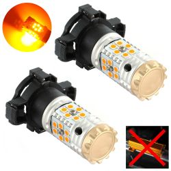 2x Ampoules XENLED V2.0 24 LED SSMG - PY24W - CANBUS Performance - CLIGNOTANT
