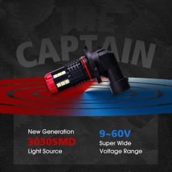 2x 9006 HB4 LED 12 / 60v captain hybrid ev - 700lms - xenled
