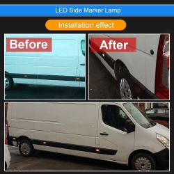 2x LED side marker smoked for Opel Movano, Renault Master, Nissan NV400