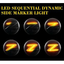 DYNAMIC SCROLLING Smoked LED Repeater Indicators Nissan Nissan 370Z Z34 2009 – 2020