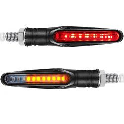 Turn Signals + White LED Night Light Scrolling Motorbike Sequential Bar PM12LED-WHITE