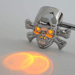 Skull+Bones Harley Style Motorcycle LED Turn Signals - Chrome Version - Chopper