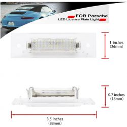 Pack LED rear plate porsche boxster cayman 911 & 968 - white 6000k