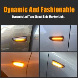 Flashing Repeaters Smoked LED DYNAMIC SCROLLING Opel Astra J  & K, Zafira C, Insignia B, Grandland X