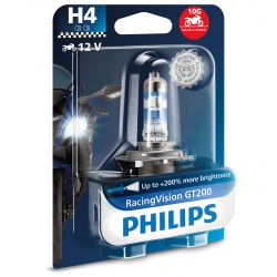 1x H4 60/55W RacingVision GT200 motorcycle bulb Motorcycle front lights 12342RGTBW - Philips