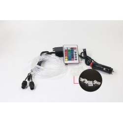 RGB LED ambient fiber pack controlled by remote control - 5m