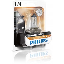 AMPOULE H4 PHILIPS VISION +30% 60/55W P43t-38 12342PRB1